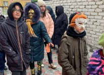 Echtes Highlight in Pawlodar:Faschingsumzug im Deutschen Haus für Kinder